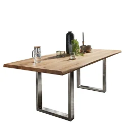 Wildeiche Esstisch mit U-Beinen - Tanina