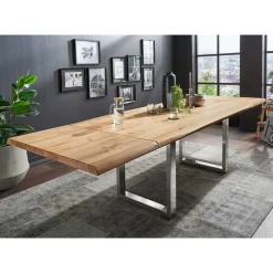 Wildeiche Esstisch mit U-Beinen - Tanina