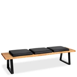 Wildeiche Esstischbank mit drei Sitzplätzen - Jessmine