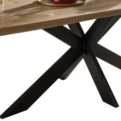 Wildeiche Esszimmer Esstisch mit Spider Gestell - Ostrico