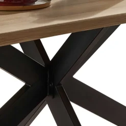 Wildeiche Esszimmer Esstisch mit Spider Gestell - Ostrico