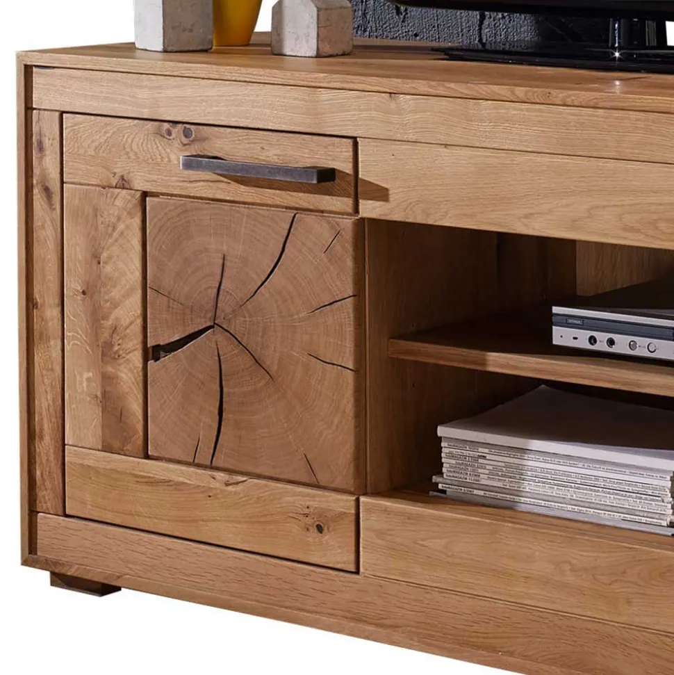 Wildeiche Fernsehtisch Troncon mit 130 cm Breite