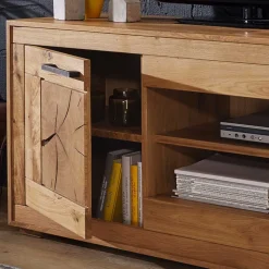 Wildeiche Fernsehtisch Troncon mit 130 cm Breite