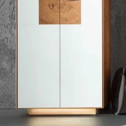 Wildeiche Flur Möbel Kombi - Mandrey (fünfteilig)