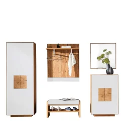 Wildeiche Flur Möbel Kombi - Mandrey (fünfteilig)