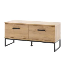 Wildeiche Flurbank mit zwei Klappen - Truvisas