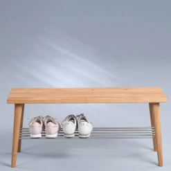 Wildeiche Garderobenbank 90x40x30 cm - Fancys