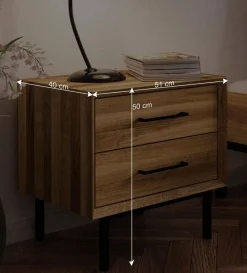 Wildeiche Holzbett für Dachzimmer - Kerfa