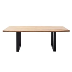 Wildeiche Küchentisch mit Baumkanten - Racallo