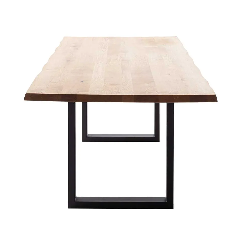 Wildeiche Küchentisch mit Baumkanten - Racallo