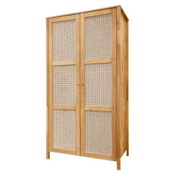 Wildeiche Kleiderschrank mit Wiener Geflecht - Ambrosso