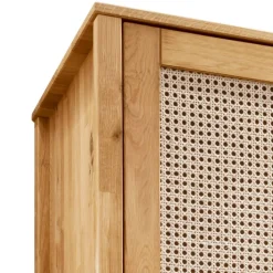 Wildeiche Kleiderschrank mit Wiener Geflecht - Ambrosso