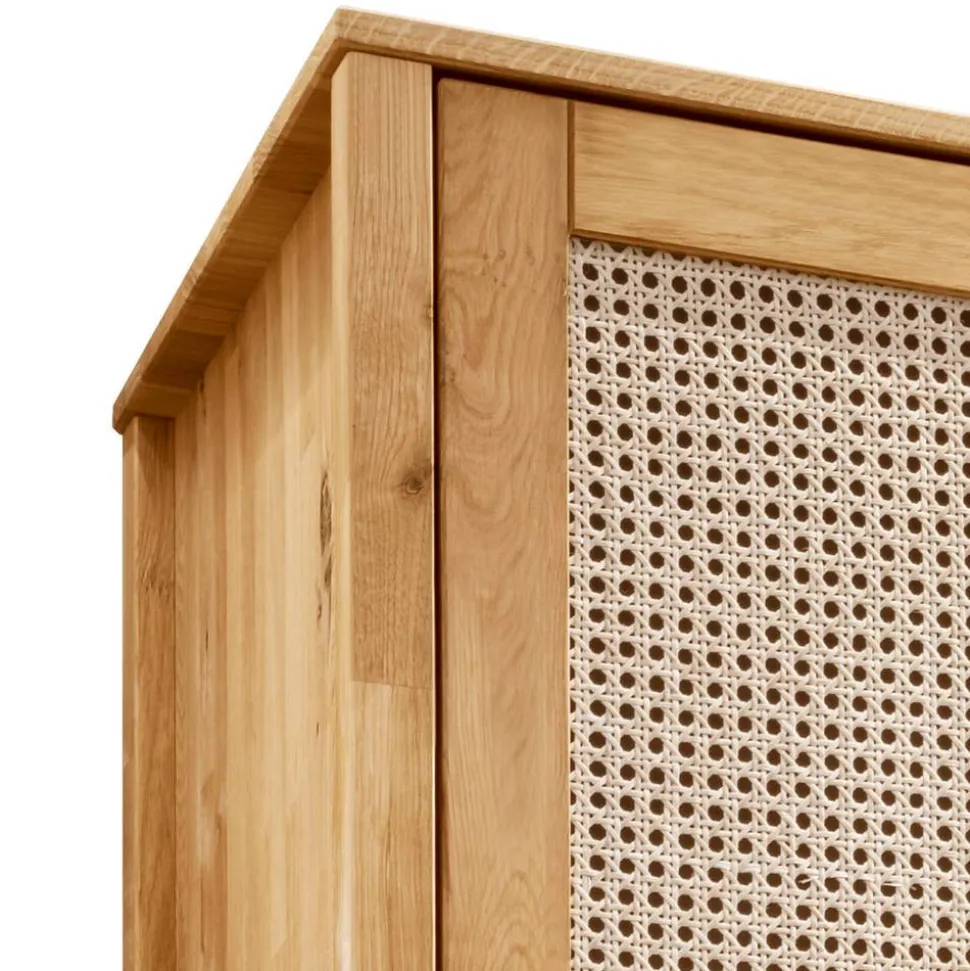 Wildeiche Kleiderschrank mit Wiener Geflecht - Ambrosso