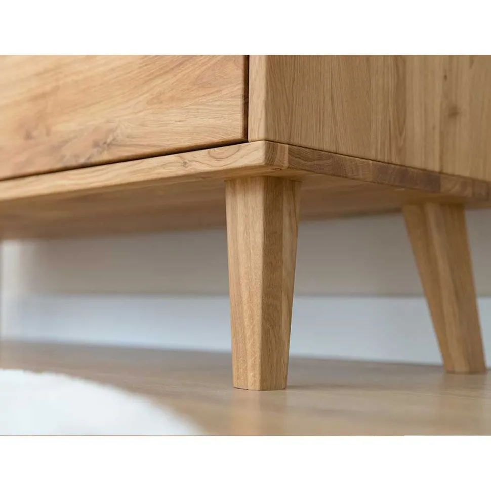 Wildeiche Kombi-Kleiderschrank massiv - Fabijola