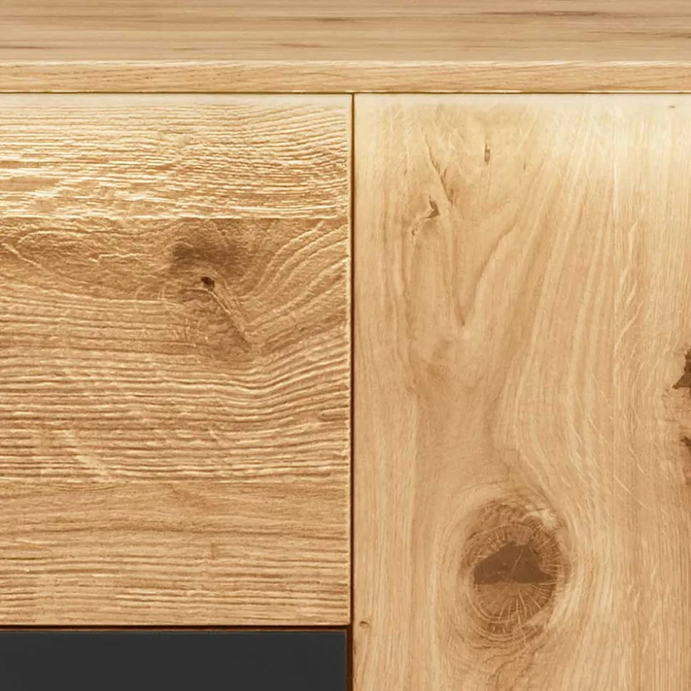 Wildeiche Kombi-Kommode mit LED Beleuchtung - Viligrana