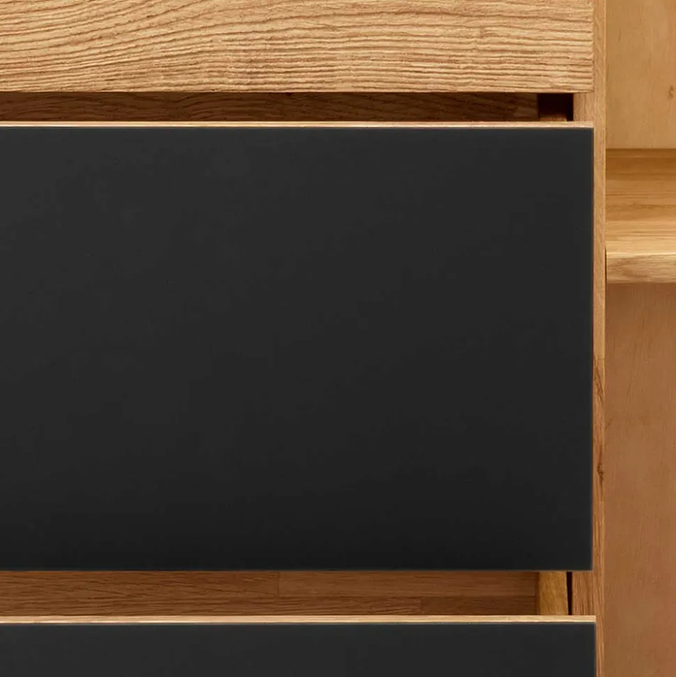 Wildeiche Kombi-Kommode mit LED Beleuchtung - Viligrana