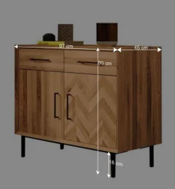 Wildeiche Kommode im modernen Skandi Stil - Kerfa I