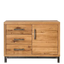 Wildeiche Kommode mit Metallgestell - Valamengo