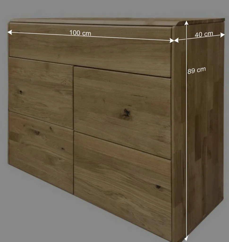 Wildeiche Kommode mit Schublade - Feanor