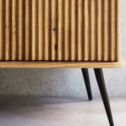 Wildeiche Lowboard mit Metall - Casarius