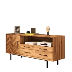 Wildeiche Lowboard modern-elegant - Kerfa