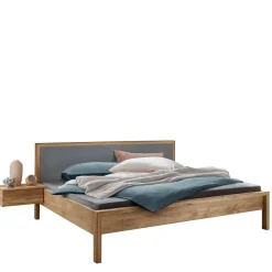 Wildeiche Massivholzbett modern - Martinez