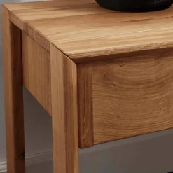 Wildeiche Nachtkommode mit einer Schublade - Waving