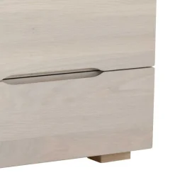 Wildeiche Nachtschrank Slobozia in Weiß geölt