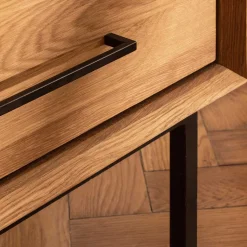 Wildeiche Regal mit Tür & drei Schubladen - Kerfa