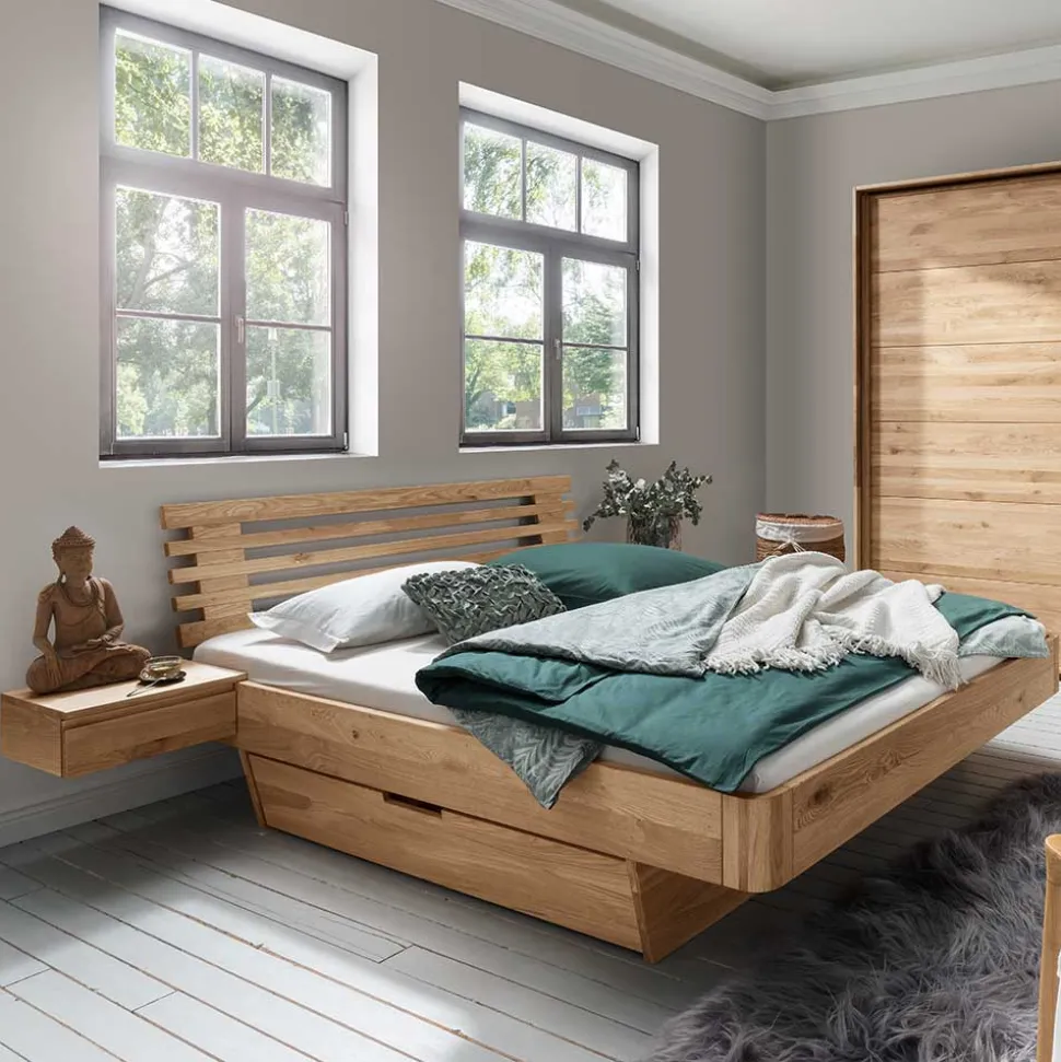 Wildeiche Schlafzimmereinrichtung Set - Zennian (vierteilig)