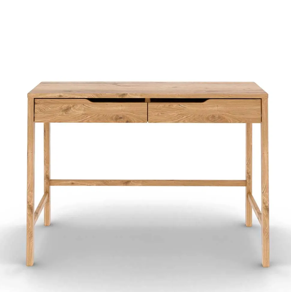 Wildeiche Schminktisch mit zwei Schubladen - Laida