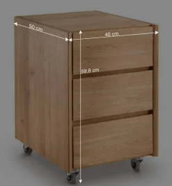 Wildeiche Schreibtisch höhenverstellbar - Melanie