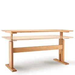 Wildeiche Schreibtisch höhenverstellbar - Melanie