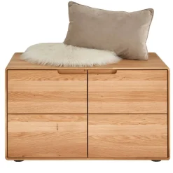 Wildeiche Schuhbank mit Doppeltür - Darcona