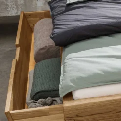 Wildeiche Schwebebett in Doppelbettgrößen - Aryvano