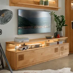 Wildeiche TV Board mit 170 cm Breite - Millena