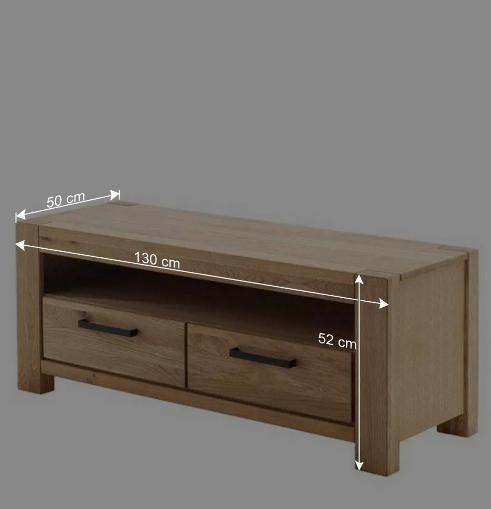 Wildeiche TV Board teilmassiv - Sophia