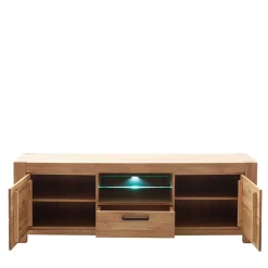 Wildeiche TV Lowboard teilmassiv - Sophia