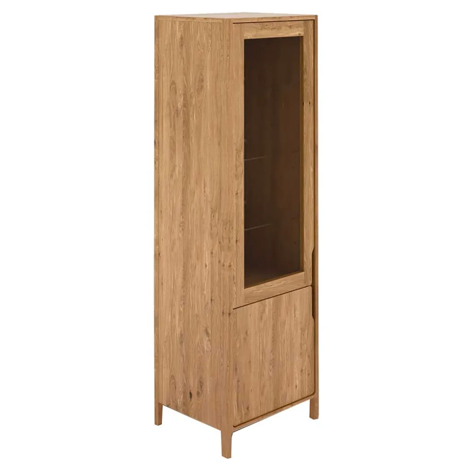 Wildeiche Vitrine in modernem Design - Laida