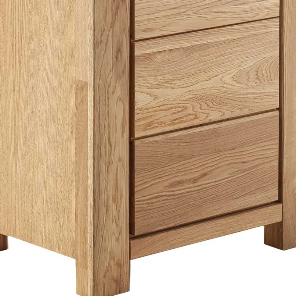 Wildeiche Vitrine teilmassiv - Sophia