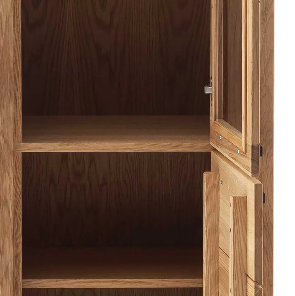 Wildeiche Vitrine teilmassiv - Sophia