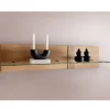 Wildeiche Wandboard mit Glas-Ablage - Barrios