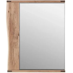 Wildeiche Wandspiegel mit Baumkante - Konvava