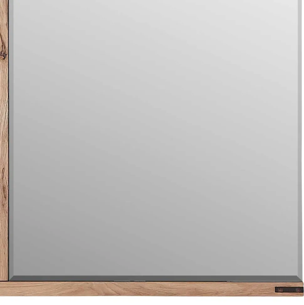 Wildeiche Wandspiegel mit Baumkante - Konvava