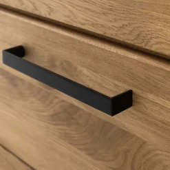 Wildeiche Wohnwand Set teilmassiv - Sophia (vierteilig)