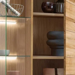 Wildeiche Wohnzimmermöbel Set massiv - Loitons (vierteilig)