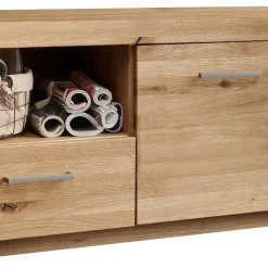 Wildeiche Wohnzimmermöbel Set massiv - Loitons (vierteilig)