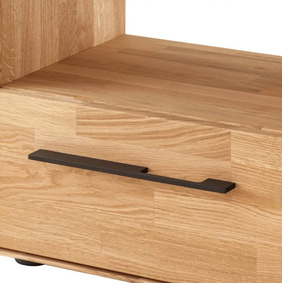 Wildeiche-Nachtkommode mit Fach - Kassanda