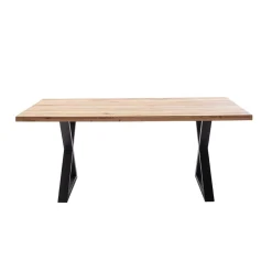 Wildeichetisch mit zwei X-Beinen - Soreca