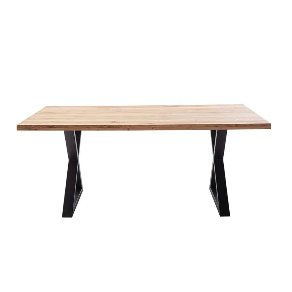 Wildeichetisch mit zwei X-Beinen - Soreca